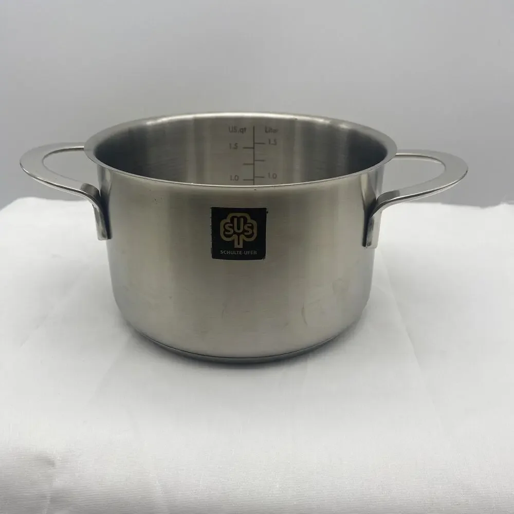 SCHULTE-UFER Stainless Steel 18/10 Silver 1.5 qt / Liter Measuring Pot JH1110